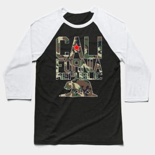 California Republic (camo bear style) Baseball T-Shirt